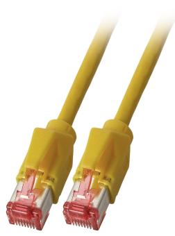 RJ45 Patchkabel S/FTP, Cat.6A, TM21,Dätwyler 7702, 7,5m, gelb 