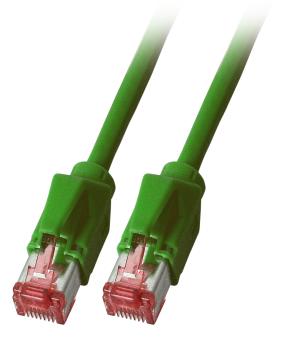 RJ45 Patchkabel S/FTP, Cat.6A, TM21,Dätwyler 7702, 10m, grün 