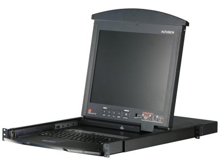 8 Port KVM Switch Cat.5 +Konsole 19"/1HE mit 19" LCD 