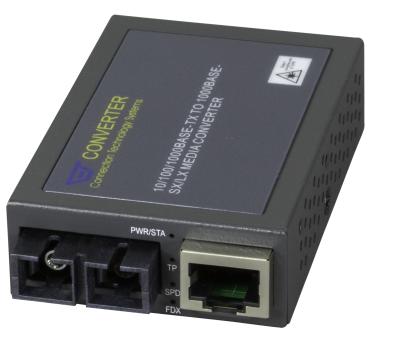 Compact Media Konverter RJ45-SC10km, SM, Gigabit Ethernet 