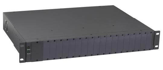 Rack Chassis für MCT Konverter, 18 SlotsUnmanaged mit redundante Stromversorgung 