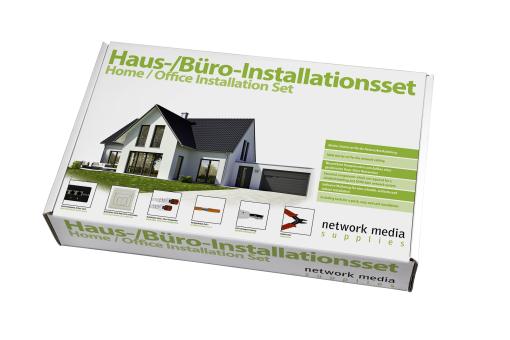 Haus /- Büro Cat.6 - 25 MeterInst.-Set 1 - RoHS konform 