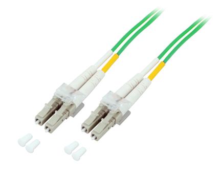 Duplex Patchkabel LC-LC 50/125µ, OM5, LSZH,limettengrün, 2.0mm, 7,5m 