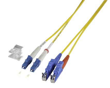 Duplex Patchkabel LC-E2000® 9/125µ, OS2,LSZH, gelb, 2.0mm, 5m 