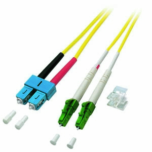 Duplex Patchkabel LC-APC/SC 9/125,  0,5m 