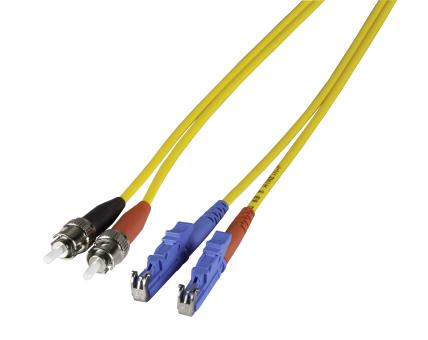 Duplex Patchkabel ST-E2000® 9/125µ, OS2,LSZH, gelb, 3.0mm, 3m 