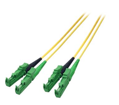 Duplex Patchkabel E2000®/APC-E2000®/APC9/125µ, OS2, LSZH, gelb, 3.0mm, 15m 