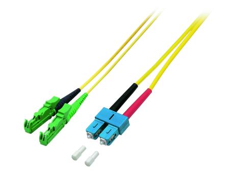 Duplex Patchkabel SC-E2000®/APC 9/125µ, OS2,LSZH, gelb, 3.0mm, 0,5m 