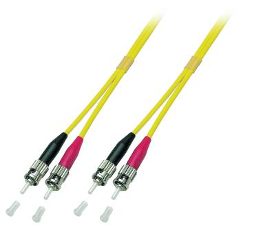 Duplex Patchkabel ST-ST 9/125µ, OS2, LSZH,gelb, 3.0mm, 5m 