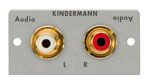 Anschlussblenden Audio (2xCinch) mit Steckanschluss (50x50 mm - Aluminium eloxiert) (Buchse-Buchse) 