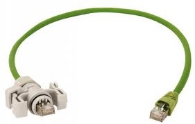 S/FTP Cat.6A 4x2xAWG 27/7, 2,0m PUR 75C RAL 6018, IP20-IP67 