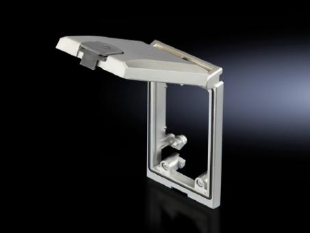 Einbaurahmen einfach, mit Metallklappe für Schnittstellenklappen 