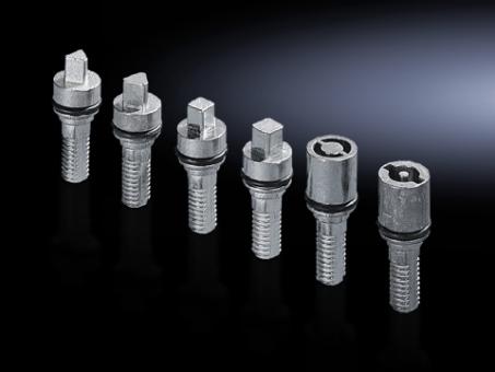 Verschluss-Einsätze, Zink-Druckguss, Länge 41mm, Ausführung C, 7mm Dreikant 