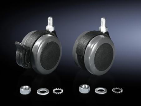 Doppel-Lenkrollen, max. statische Last pro Bauteil 75 kg, Bodenfreiheit 85mm 