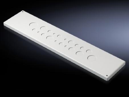 EL-Flanschplatte für metrische Verschraubungen, RAL 7035 