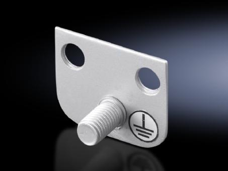 Zentraler Erdungspunkt, am vertikalen und horizontalen Schrankprofil 