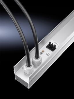 PSM Stromschiene, 2x3-phasig, 16 A, 7 Steckplätze CEE, passend für H2000 mm 