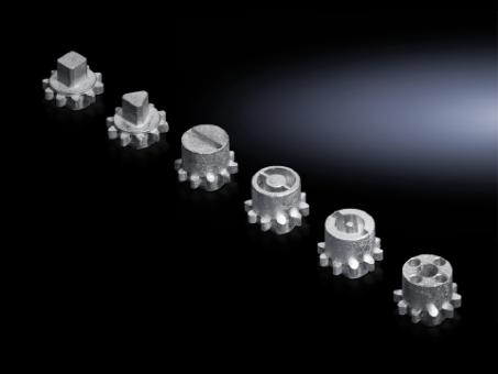 TS Verschluss-Einsatz, Ausführung F, Zink-Druckguss, 8 mm Vierkant 