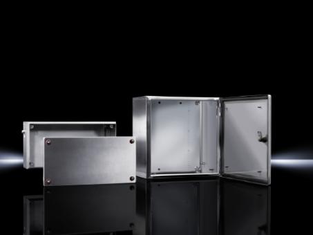 Ex-Gehäuse Edelstahl, Leergehäuse mit scharnierter Tür, BHT 380x380x210 mm 