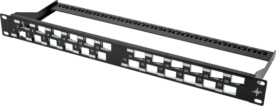 19" Modulträger 1HE, gewinkelt 