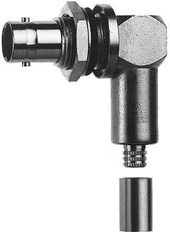 BNC-KABELWINKELEINBAUBUCHSE Cr/Cr 50 Ohm 