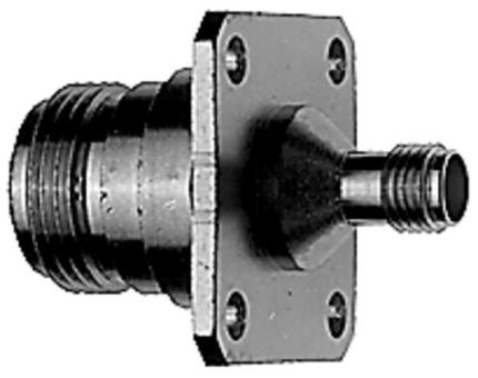 Einbauadapter N-SMA (F-F), 50 Ohm, mit Flansch 