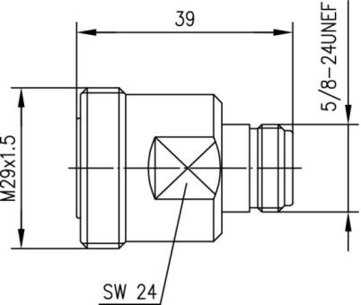 Adapter 7-16 - N, 50 Ohm 