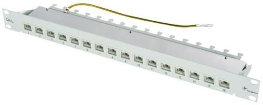 19" Patch Panel geschirmt,1HE, RAL7035 