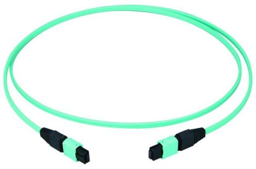MPO aqua female patch cord 25m 