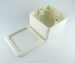 ACO AMP Aufputzdose mit 1 fach Rahmen Ral9010reinw 