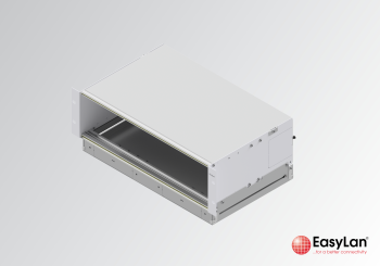 19" Baugruppenträger 4HE/84TE und integriertem 1HE Kabelüberlängenfach ausziehbar 