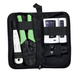 Werkzeugset Netzwerktechnik Hirose4-teilig, mit Tasche 