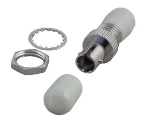 Kupplung ST/ST Keramikhülse,Singlemode, blauer Staubschutz 