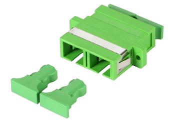 Kupplung SC/SC-Duplex APC grünKunststoff, Keramikhülse 