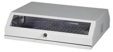 Wandgehäuse 19“ 3HE vertikal +5HE horizontal, RAL9005 