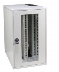 19" Wandgehäuse 5HE vertikal,1-teilig, RAL7035 