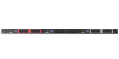 PDU Vertikal BN500 24xC13 3xC19 400V 16A mit Leistungsmess. (Disp.) Zuleitung 3 m H05VV-F 5G 2,5 mm² 