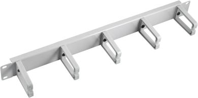 Kabelführungspanel RAL 7035mit 5 Kabelführungsbügeln 