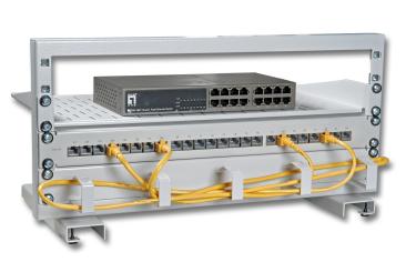 Mini Netzwerkständer 19" 4HE,RAL7035 