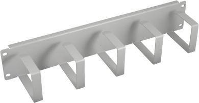 Kabelführung 2HE RAL7035mit 5 Bügeln Metall 