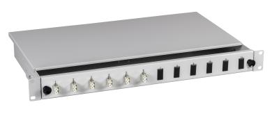 Spleißbox LC-APC  9/125µ a.12 Pigtails abgesetzt/ 6 Kuppl 