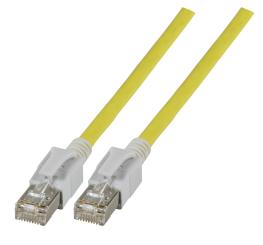 RJ45 Patchkabel S/FTP, Cat.6A, VC LED, 2m, gelb 