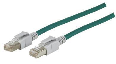 RJ45 Patchkabel S/FTP, Cat.6A,VC LED, 5m, grün 