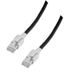 RJ45 Patchkabel S/FTP, Cat.6A, VC LED, 2m, schwarz 