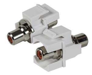 Cinch Snap-In Adapter weissBuchse/Buchse, roter Ring 