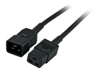 Kaltgeräteverlängerung C20-C19St-Bu,schwarz,2.5m, 3x1.50mm² 