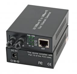 Media Converter RJ45-STP/ST,1300nm/2km, Fast Ethernet 