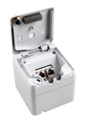 KDO-Gehäuse (AP) IP44 Aufnahmevon 2 x Keystones (z.B. E-20070/72/91) 