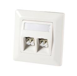 LWL Rahmenset für 2 x E2000®,SC-Simplex, LC-Duplex, RAL9010 