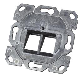 Tragring 2-fach, für Keystones, RJ45,designfähig TAE 